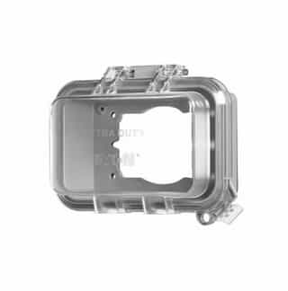 Eaton Wiring While-In-Use Weatherproof Extra-Duty Cover, 1G, Horizontal Mount, Gray