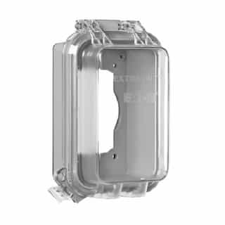 Eaton Wiring While-In-Use Weatherproof Extra-Duty Cover, 1G, Vertical Mount, Gray