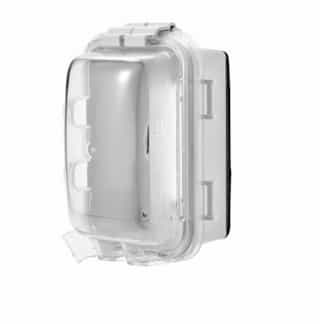 Eaton Wiring 1-Gang Weather Protective Cover, Self-Closing, White