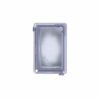 While-In-Use Weatherproof Extra-Duty Cover, 1G, H/V Mount, Clear