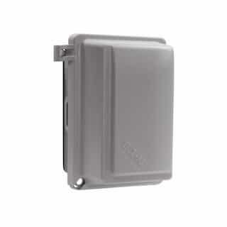 While-In-Use Weatherproof Extra-Duty Cover, 1G, H/V Mount, Gray