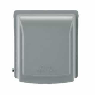 Eaton Wiring While-In-Use Weatherproof Extra-Duty Cover, 2G, Vertical Mount, Gray