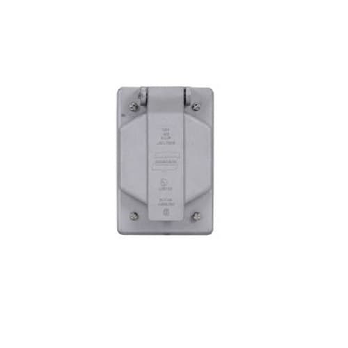 Eaton Wiring Single Receptacle Outlet Box Cover, Weatherproof