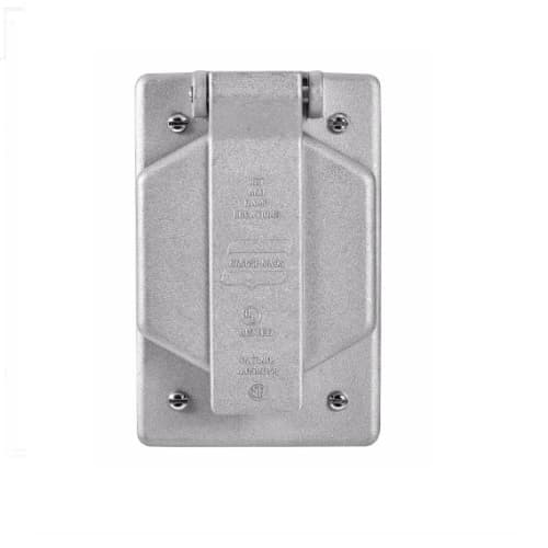 Eaton Wiring Single Receptacle Outlet Box Cover, Weatherproof