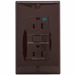 Eaton Wiring 15 Amp Weather Resistant GFCI Receptacle Outlet, Brown