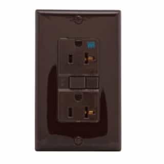 Eaton Wiring 20 Amp Weather Resistant GFCI Receptacle Outlet, Brown
