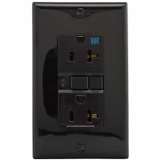Eaton Wiring 20 Amp Weather Resistant GFCI Receptacle Outlet, Black