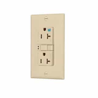 Eaton Wiring 20 Amp Weather Resistant GFCI Receptacle NAFTA-Compliant Outlet, Ivory