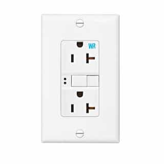 Eaton Wiring 20 Amp Weather Resistant GFCI Receptacle Outlet, White