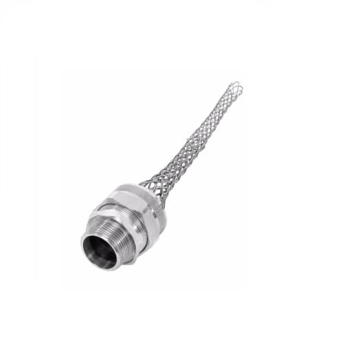 Strain Relief Watertight Grip, .43-.50", 15/20 Amp, Stainless Steel