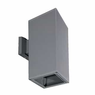 150W Square Sconce Wall Mount, E26, UP/DOWN, DIM, 120V, Gray