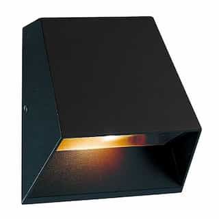7W 1-Light LED Outdoor Wall Mount, 330lm, 120V, 3000K, Black