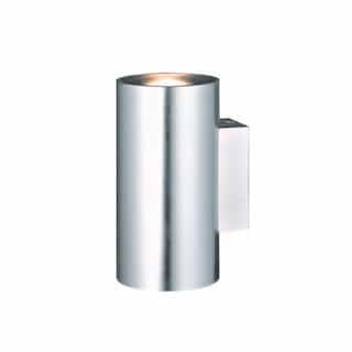 6-in 14W Cylindrical Exterior Wall Sconce, 120V, 830 lm, 3000K, ALUM