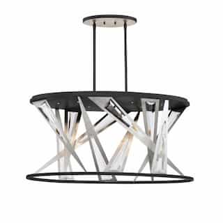 Eurofase 39-in 42W Round Chandelier, Dimmable, 3360 lm, 120V, 3000K, BLK