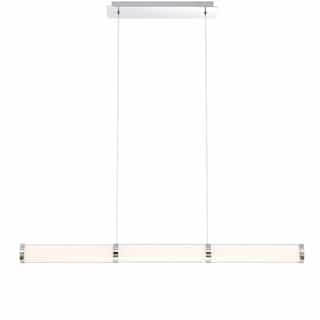 36-in 27W LED Linear Chandelier, Dimmable, 2400 lm, 120V, 3000K