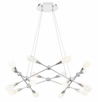 32-in 33W LED Round Chandelier, Dimmable, 2150 lm, 120V, 3000K