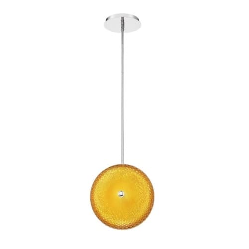 12.5-in 13W Round LED Pendant, Dim, 1040 lm, 120V, 4000K, Yellow