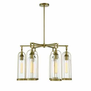 26-in 360W Chandelier, Dimmable, 6-Light, 120V, Gold