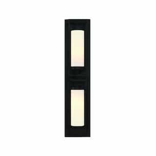 36-in 120W Wall Sconce, Dimmable, 2-Light, 120V, Black