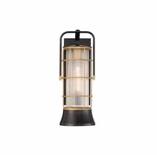 16-in 60W Rivamar Outdoor Wall Lantern, 1-Light, E26, 120V, Black/Gold
