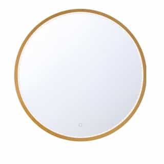 30-in 38W LED Mirror, Dim, 120V, 2029 lm, CCT Selectable, Gold