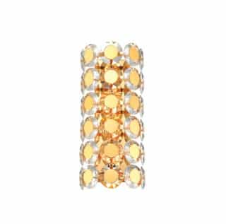 19-in 80W Perrene Wall Sconce, 2-Light, E12, 120V, Gold