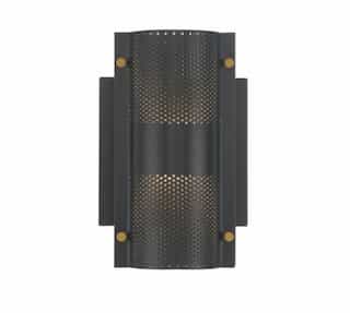 8-in 16W Westcliffe LED Wall Sconce, 2-Light, 120V, 3000K, Black/Gold