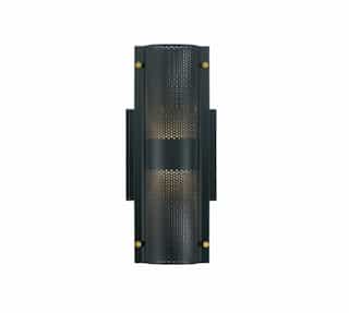 12-in 16W Westcliffe LED Wall Sconce, 2-Light, 120V, 3000K, Black/Gold