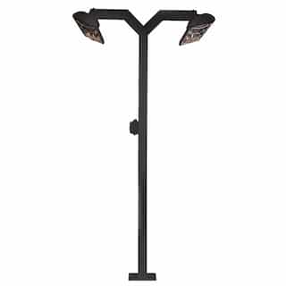 8-ft Pole Mount for 1500/4000/5000W Infrared Heater, Dual, Black