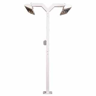 8-ft Pole Mount for 1500/4000/5000W Infrared Heater, Dual, White