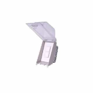 Innova 20 Amp Single Duplex Switch w/ Plate & Weatherproof Cover, White