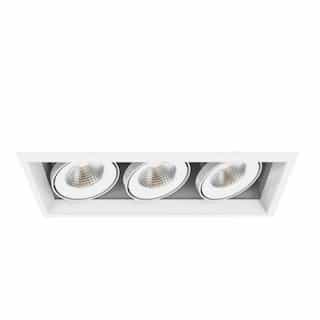 14-in 60W Recessed Downlight, 3-Light, Flood, 120V, 3870 lm, 3000K, WH