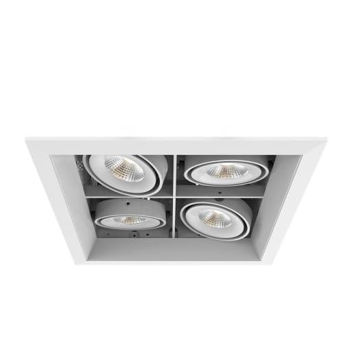 10-in 60W Recessed Downlight, 4-Light, Flood, 120V, 5156 lm, 3000K, WH