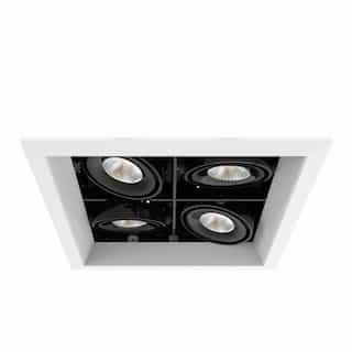 10-in 60W Recessed Downlight, 4-Light, Flood, 120V, 5156 lm, 3500K, WH