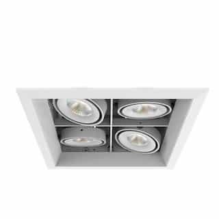 10-in 60W Recessed Downlight, 4-Light, Wide, 120V, 5156 lm, 3500K, WH