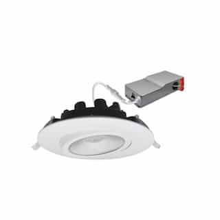 6-in 18W SnapTrim- Gimbal Downlight, 120V, Selectable CCT, Black