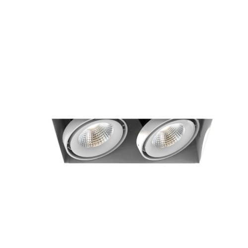 Eurofase 12-in 52W Recessed Downlight, 2-Light, Wide, 120V, 5000 lm, 3500K, WH