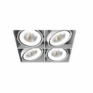 Eurofase 12-in 104W Recessed Downlight, Quad, Wide, 120V, 1000 lm, 4000K, WH