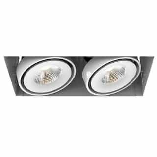 8-in 30W Recessed Downlight, 2-Light, Flood, 120V, 2580 lm, 3000K, WH