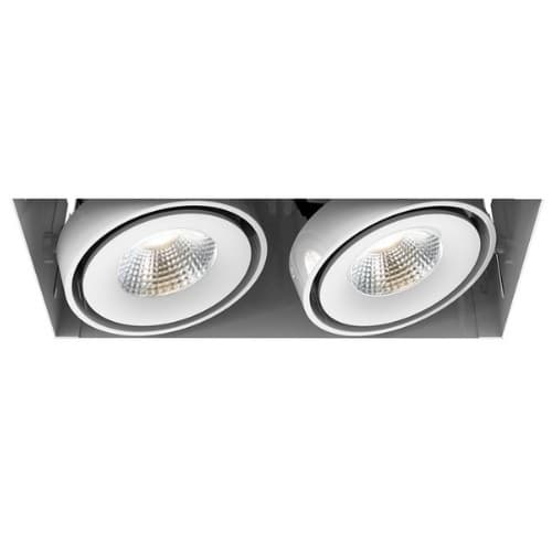 8-in 30W Recessed Downlight, 2-Light, Wide, 120V, 2580 lm, 3000K, WHT