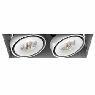 8-in 30W Recessed Downlight, 2-Light, Wide, 120V, 2580 lm, 3500K, WHT