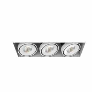 12-in 45W Recessed Downlight, 3-Light, Wide, 120V, 3870 lm, 3000K, WHT