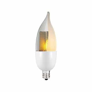 Euri Lighting 2200K 1W CA9.5-1120-F Frosted Glass LED Candelabra Bulb 