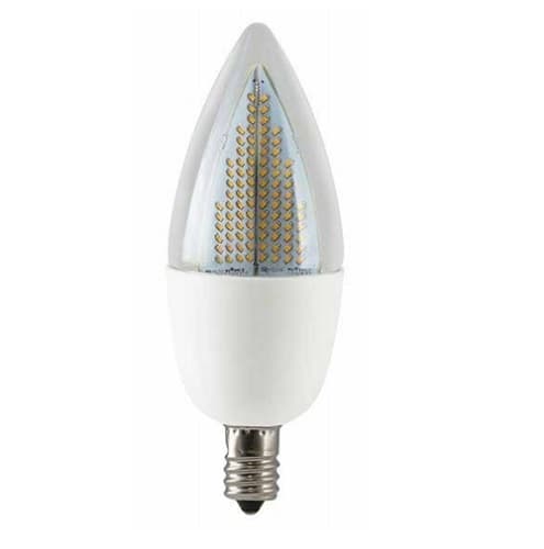 Euri Lighting 1W LED A9.5 Bulb w/ Flickering Flame, E12, 80 lm, 120V, 1800K