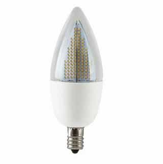 1W LED A9.5 Bulb w/ Flickering Flame, E12, 80 lm, 120V, 1800K