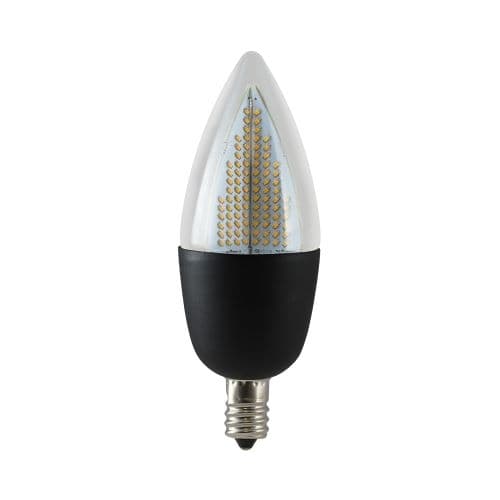 Euri Lighting 1W LED CA9.5 Light Bulb, Semi-Directional, E12, 80 lm. 120V, 1800K