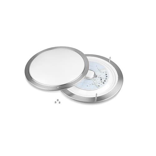27.5W 15" LED Flush Mount Ceiling Light, Round, 2000 lm, 3000K, Frosted