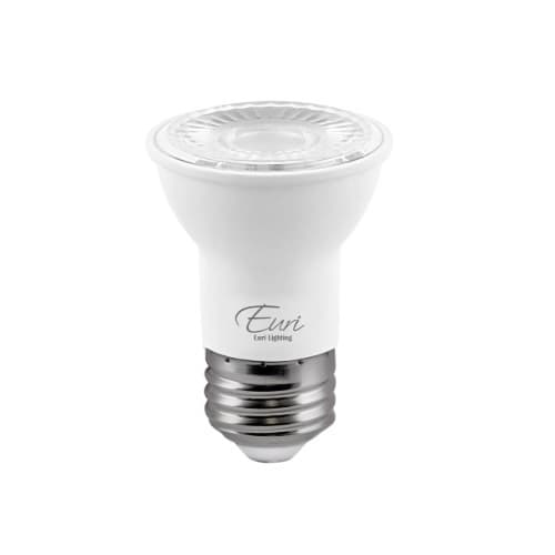 Euri Lighting 7W LED PAR16 Bulb, Dimmable, 40 Degree Beam, E26, 500 lm, 120V, 3000K
