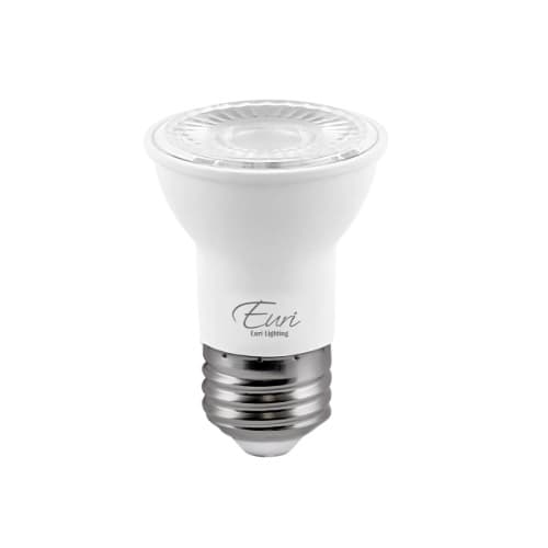 Euri Lighting 7W LED PAR16 Bulb, Dimmable, 40 Degree Beam, E26, 500 lm, 120V, 2700K