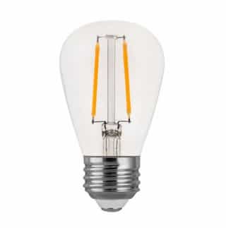 Euri Lighting 2W LED S14 Filament Bulb, E26, 180 lm, 120V, 2700K